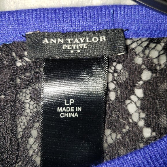 💋Blue/ Black Ann Taylor Sweater Dress - Picture 3 of 3